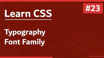 Learn CSS In Arabic 2021 - #23 - Typography - Font Family