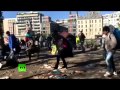 Полиция разгоняет лагерь беженцев у станции метро «Сталинград» в Париже