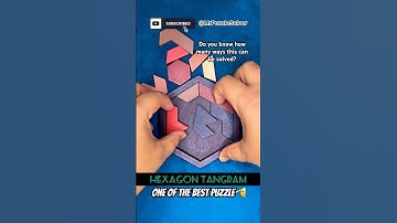 Hexagon Tangram || Puzzle - 12 || One of the best puzzle || #puzzle #shorts #shortfeed