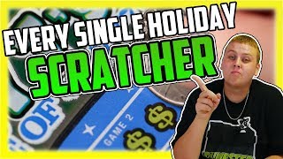I Bought Every Lottery Ticket Holiday Themed Scratcher In The Machine! How Much Did I Win!