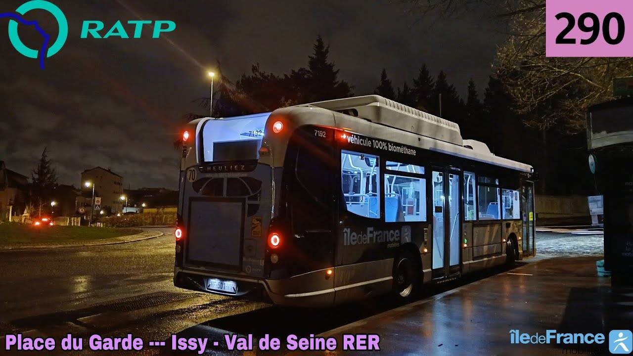 Bus 290 RATP - GX137 L GNV Place du Garde --- Issy - Val de Seine RER 