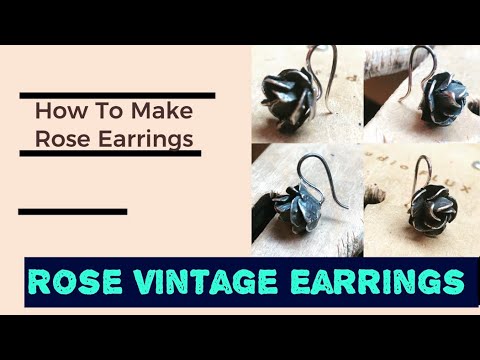 How to Make Vintage Rose Earrings using Fine Silver