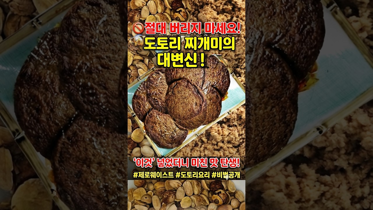 도토리 지게미 빈대떡 만들기 레시피 숏폼 썸네일
