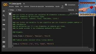 PYTHON CURSO BASICO | LISTAS PARTE 1 | #python #pythontutorial #desarrolloweb