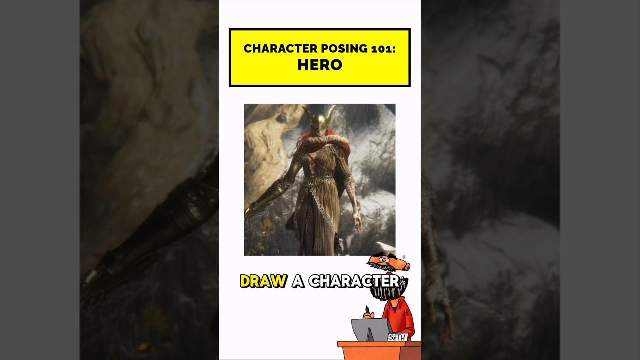 How to make your character look like a hero with POSING #arttutorial #howtodraw #characterdesign