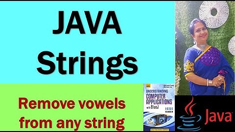 Remove Vowels from string | TechVidya | Java programming