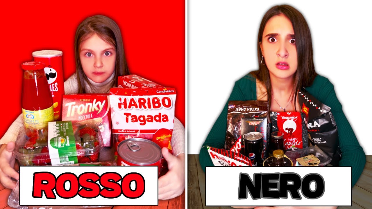 MANGIAMO SOLO CIBO DEL COLORE che ODIAMO per 24ORE •Challenge•