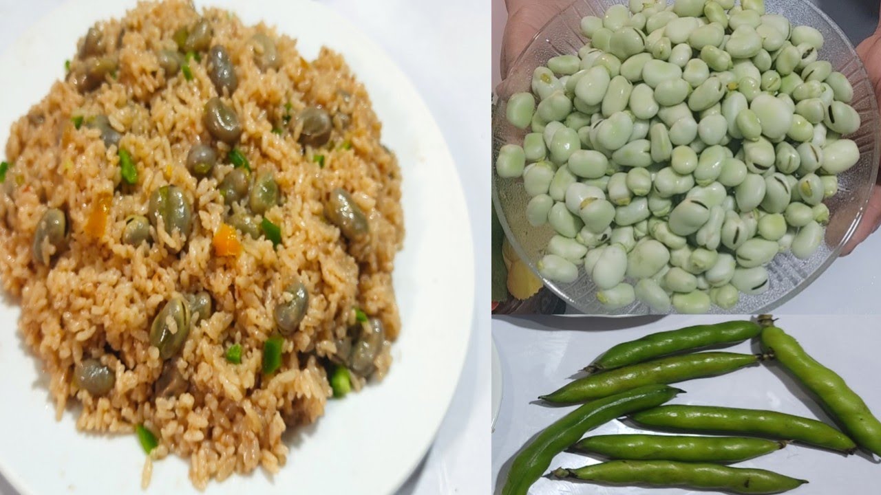 طريقه الرز بالفول الحراتى(الفول الاخضر)اواكله الحله الواحده