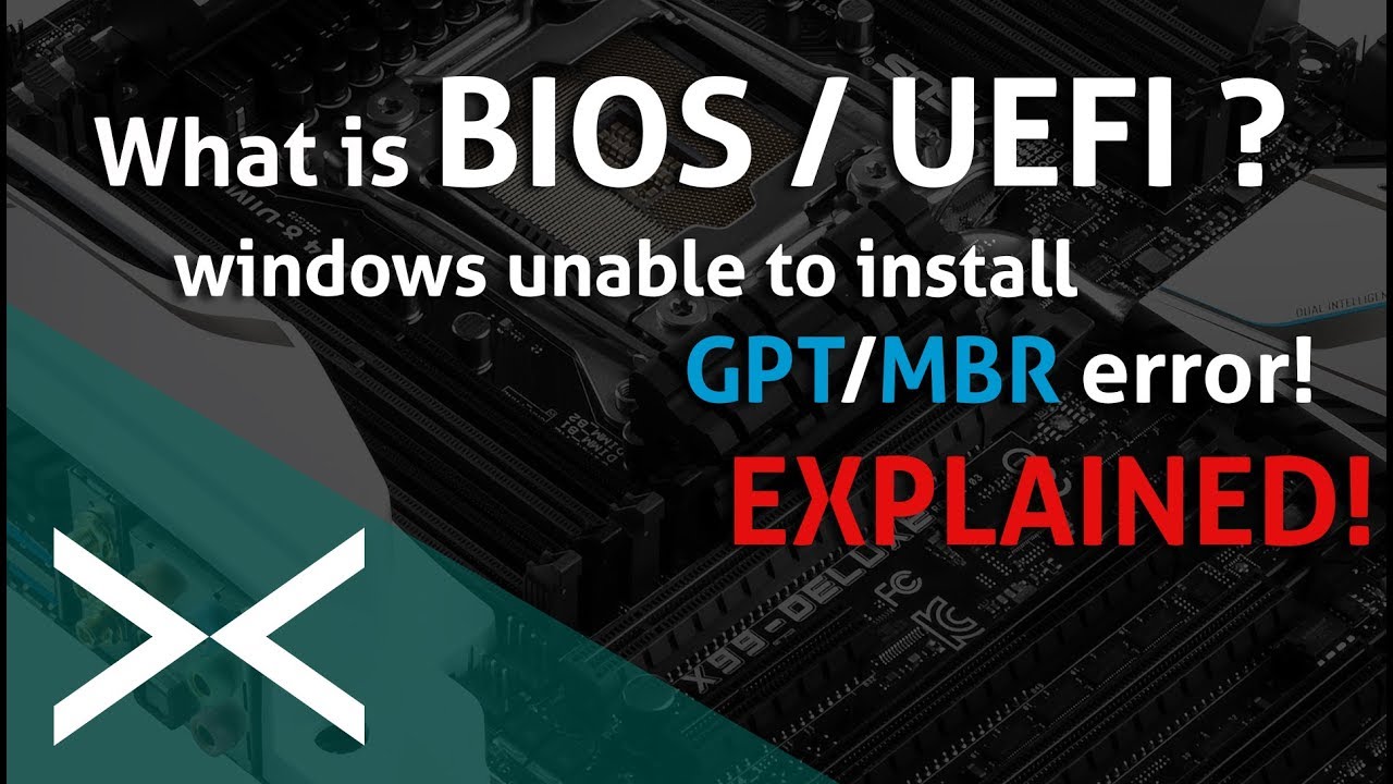 What is Legacy BIOS/UEFI? Windows unable to install GPT/MBR error FIXED! and Explained!  #AXT