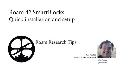 (OUTDATED: See description for link to new video) Roam42 SmartBlocks: Quick installation and setup