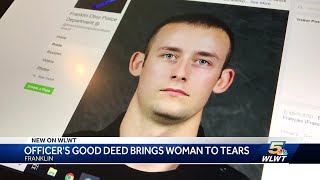 Officer's good deed brings woman to tears