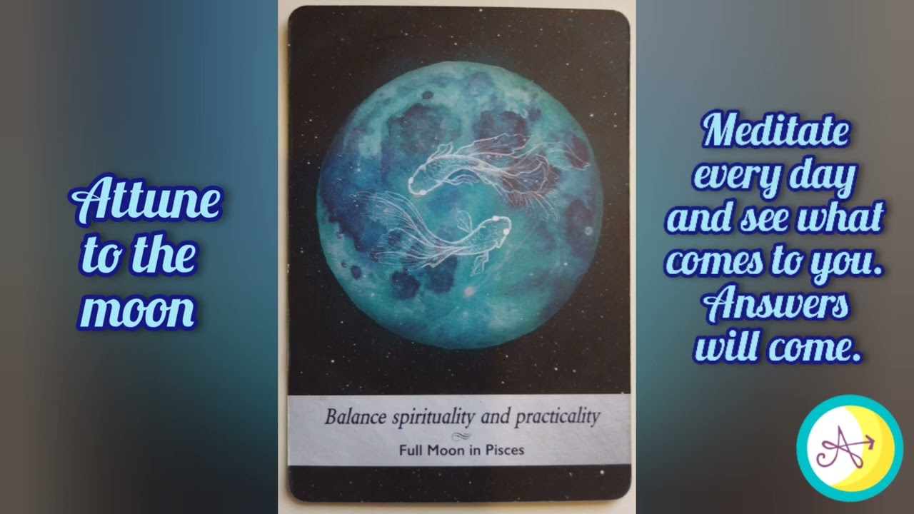 Full Moon in Pisces Moonology Oracle Card Meaning YouTube