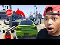 Playing GTA 5 Without BREAKING LAWS with STEERING WHEEL!