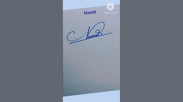 Stylish name nusrat signature #nusrat signature #viral #calligraphy #shorts