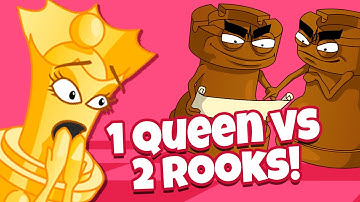 Which Is Better: 1 Queen or 2 Rooks? | ChessKid