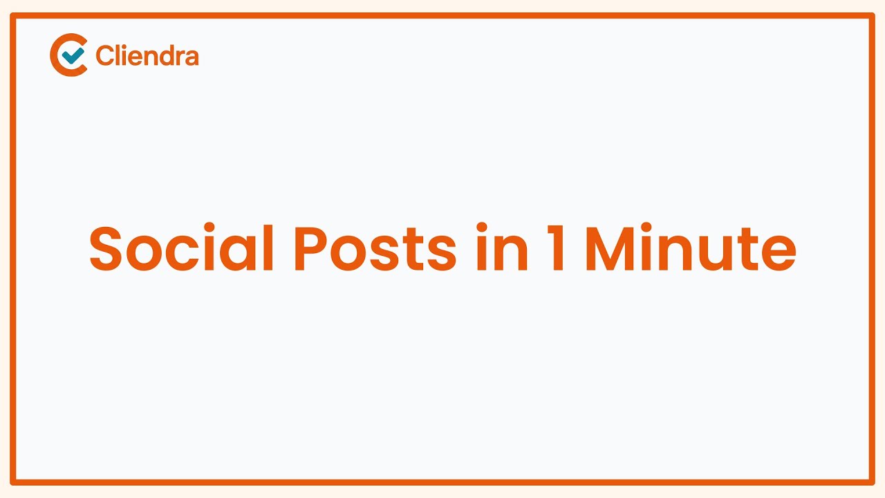 Create Social Media Posts in 60 Seconds with Cliendra (Ideas, Captions & Images)