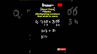 Maths Short Trick Multiplying Numbers That End In Zero 