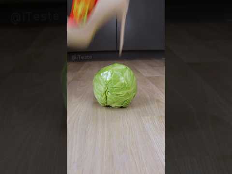 Experiment High Heels vs Cabbage & Coconut 🥥 #shorts #skateboarding sock
