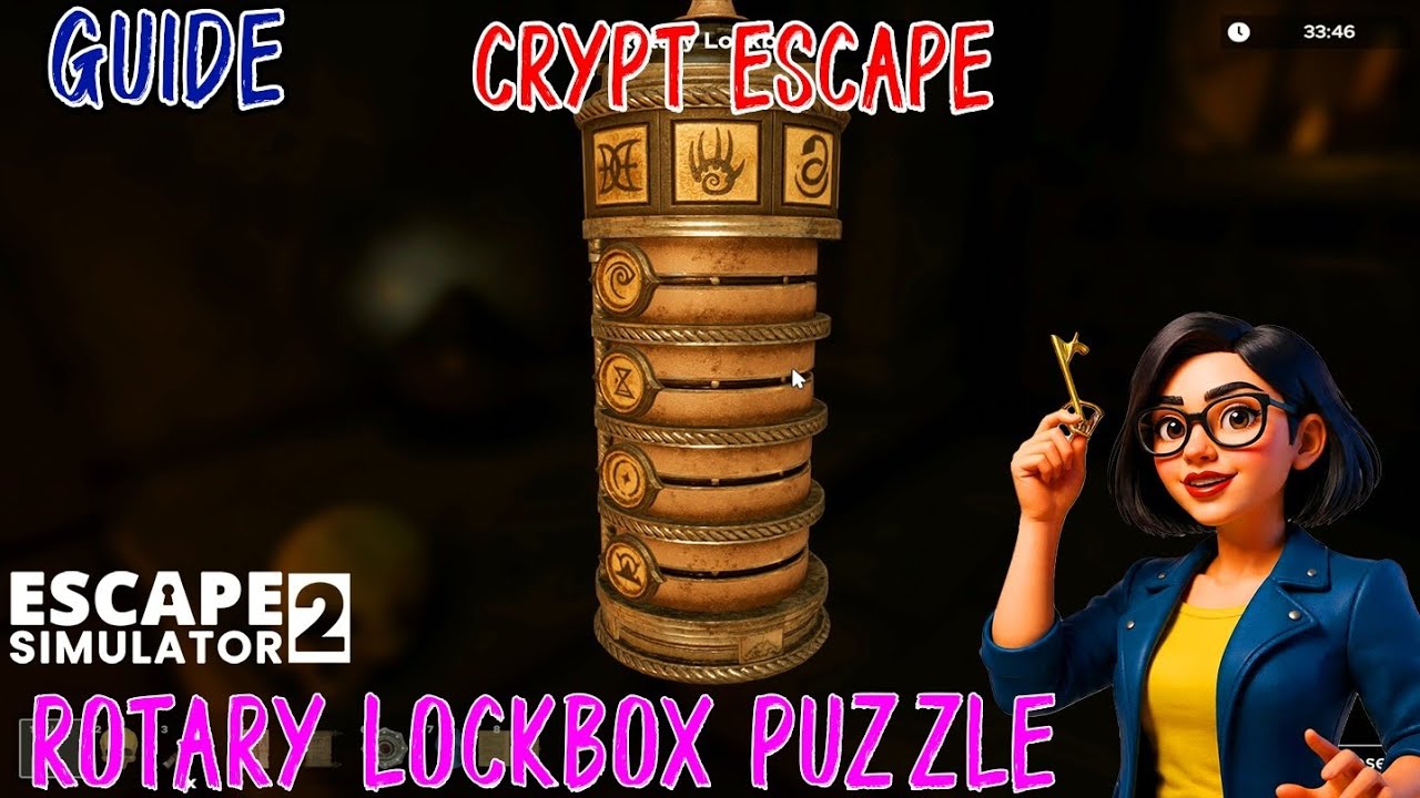 Escape Simulator 2 Crypt Rotary Lockbox Puzzle | Whispers in the Smoke Puzzle