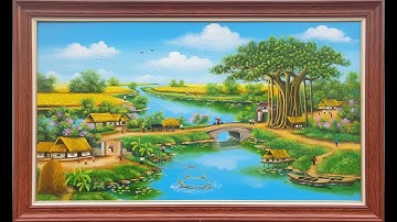 MẪU TRANH PHONG CẢNH QUÊ HƯƠNG ĐẸP - TRANH PHONG THUỶ
