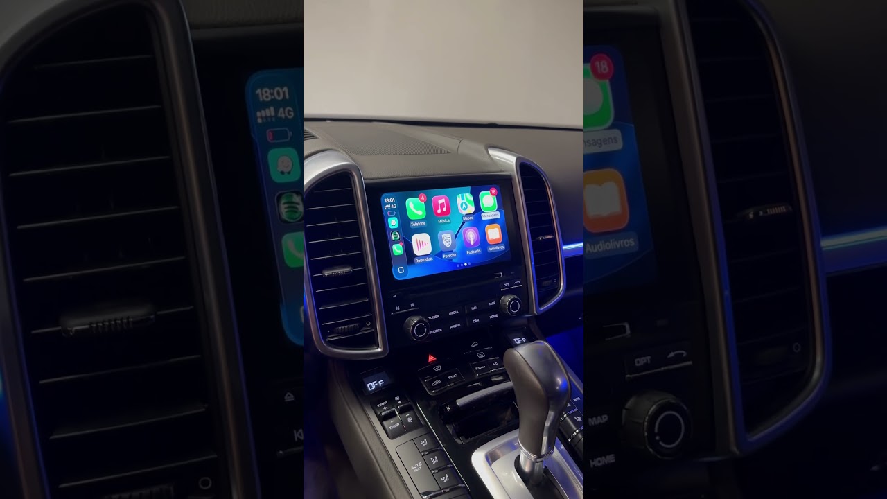 Porsche Cayenne 2017 - LED RGB e Conectividade CarPlay e Android