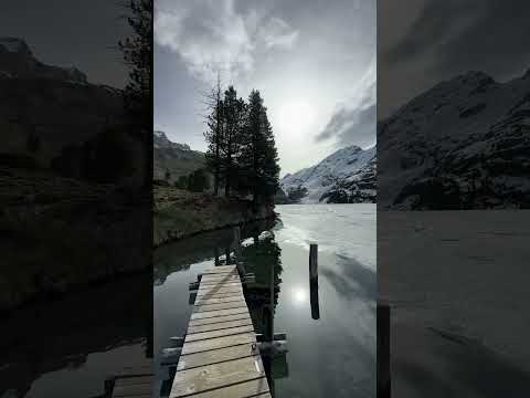 Swiss mountain lake #switzerland #nature #travel #shorts #mountains #suisse