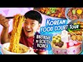 Korean FOOD COURT Tour SPICY NOODLES & Birthday in South Korea