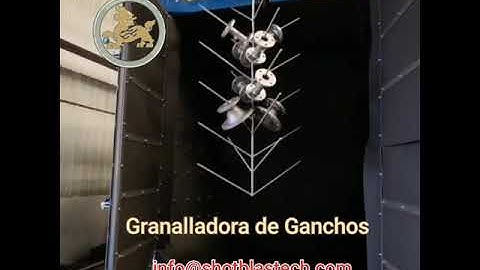 Granalladora de Gancho | Hanger Hook shot blasting machine #foundry #fundicion #cleaning #limpeza