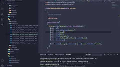 3  create table with migration file