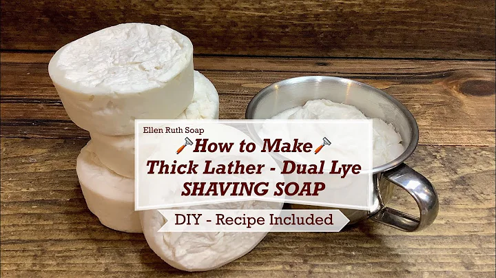 DIY Recipe - How to Make the Creamiest Lather Dual Lye  🪒 SHAVING SOAP 🪒| Ellen Ruth Soap