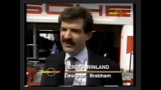 1991 F1 San Marino GP - Designer Sergio Rinland on Brabham BT60Y debut