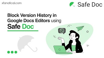 Disable Version History in Google Docs Editors | Safe Doc #education  #googleworkspace