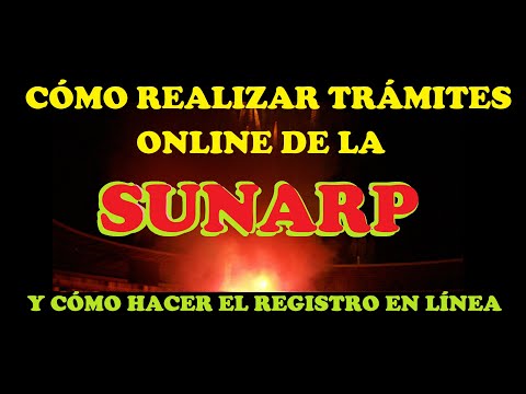 REALIZAR TRAMITES ONLINE DE LA SUNARP: REGISTRO DE USUARIO Y CONTRASEÑA