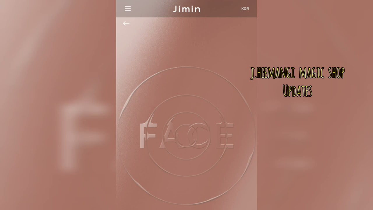 TEASER OF JIMIN'S SOLO: FACE