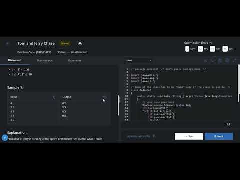 Tom and jerry chase | codechef solution|starters 77