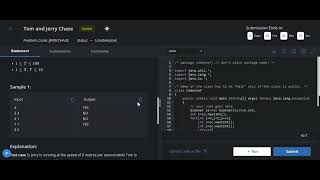 Tom and jerry chase | codechef solution|starters 77 screenshot 3