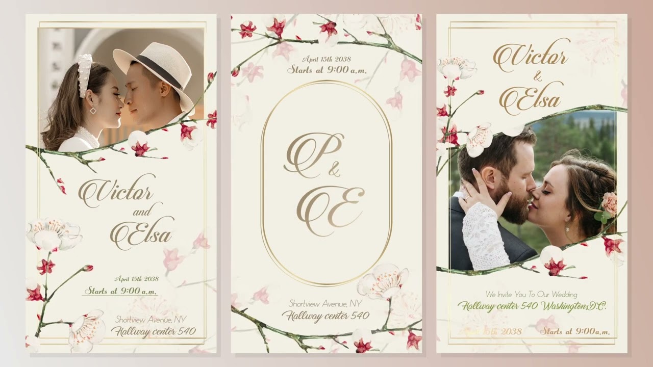 Wedding Invitation Instagram Stories after effects template download
