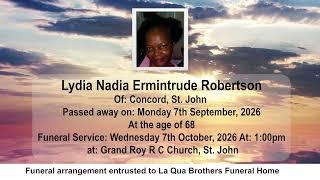 MTV OBITUARIES FOR FRIDAY 2ND OCTOBER 2026