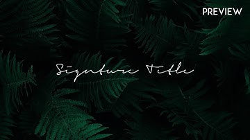 Awesome Signature Text Effect in Filmora | Preview