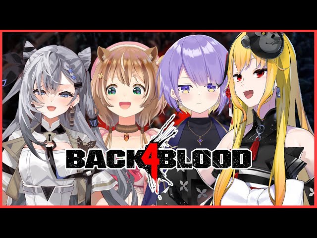 【Back 4 Blood】pewpew with Risu, Moona, Zeta 🔫【hololiveID】のサムネイル