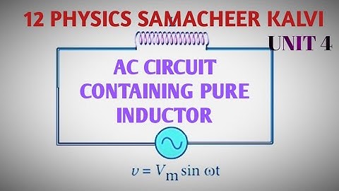 AC circuit containing pure inductor | Unit 4 EM Induction & AC | 12 Physics samacheer kalvi.