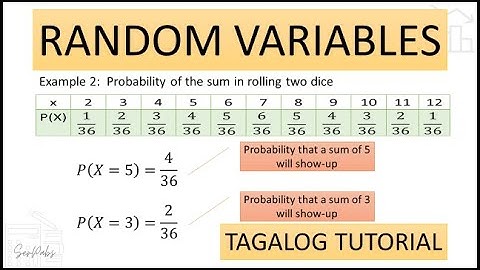 STATISTICS: Random Variables - TAGALOG TUTORIAL