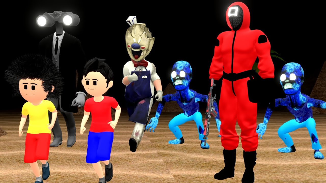 Chinu Tinu Squid Game Aur Zombie All Part | Chinu Tinu | Spiderman | Zombie 