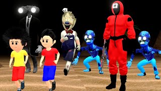 Chinu Tinu Squid Game Aur Zombie All Part | Chinu Tinu | Spiderman | Zombie  screenshot 4