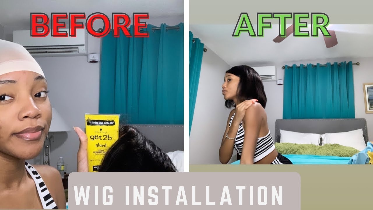 MY FIRST TIME INSTALLING A WIG |Kimora Doin’ Things - YouTube