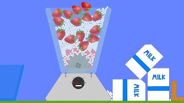 Algodoo | Strawberry milkshake