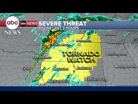 Dangerous tornado threat in southern US