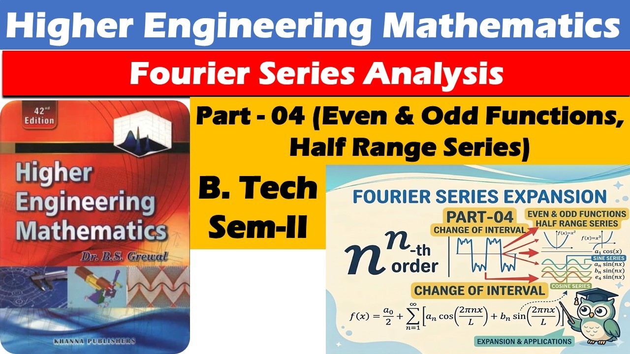 Fourier Series Expansion II Part-04 II Even & Odd Function Rule and Half Range Series (at the last)