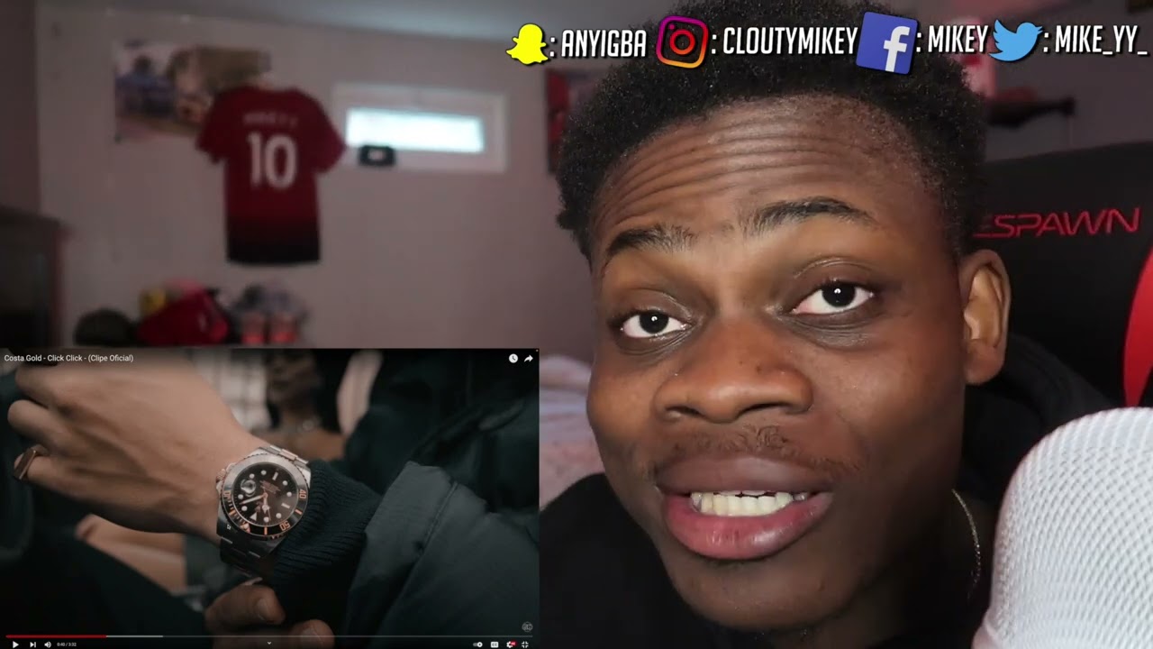 GRINGO REACT 🇺🇸 FIRST TIME HEARING COSTA GOLD Costa Gold - Click Click - (Clipe Oficial) | REACTION