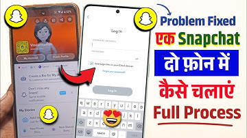 snapchat ko dusre phone me kaise chalaye | how to use one snapchat id on two devices at same time